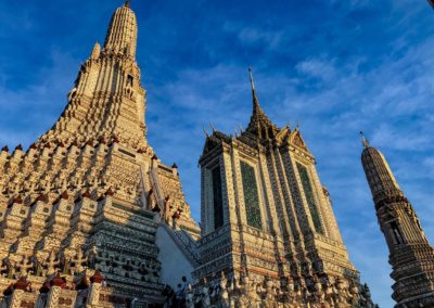 Intricate design of Wat Arun Temple in Thailand