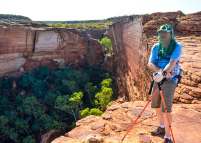 Hiking while the sun is Scorching hot at Kings Canyon