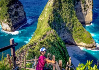 Trekking at Kelingking Beach Nusa Penda, Bali