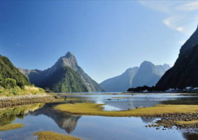 Ancient Vibe at Cloudless Mitre Peak NZ