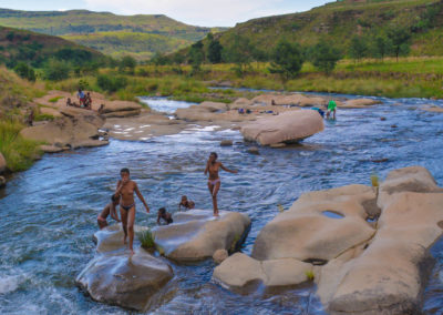 Passing through the Local river Vivshane Adventures