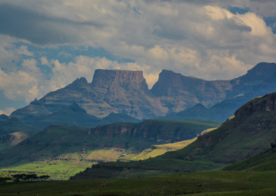 Marvelous view of Mountain Range near Cathedrals Peak Vivshane Adventures