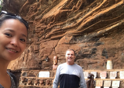 Husband and Wife Fascinated at Museum of Man Cave