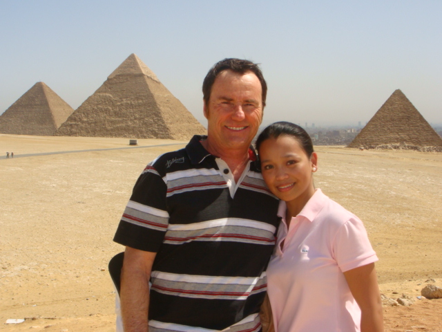 Viv and Shane exploring Pyramid of Giza
